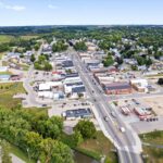 Aerial view of Darlington, WI, Lafayette County, WI, via Crist Real Estate Group, eXp Realty